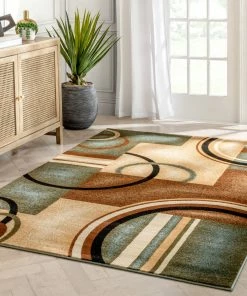 Well Woven Arcs & Shapes Light Blue Modern Rug Geometric 22 Well Woven Arcs & Shapes Light Blue Modern Rug Geometric