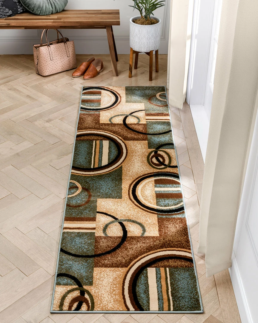 Well Woven Arcs & Shapes Light Blue Modern Rug Geometric 12 Well Woven Arcs & Shapes Light Blue Modern Rug Geometric