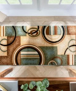 Well Woven Arcs & Shapes Light Blue Modern Rug Geometric 24 Well Woven Arcs & Shapes Light Blue Modern Rug Geometric