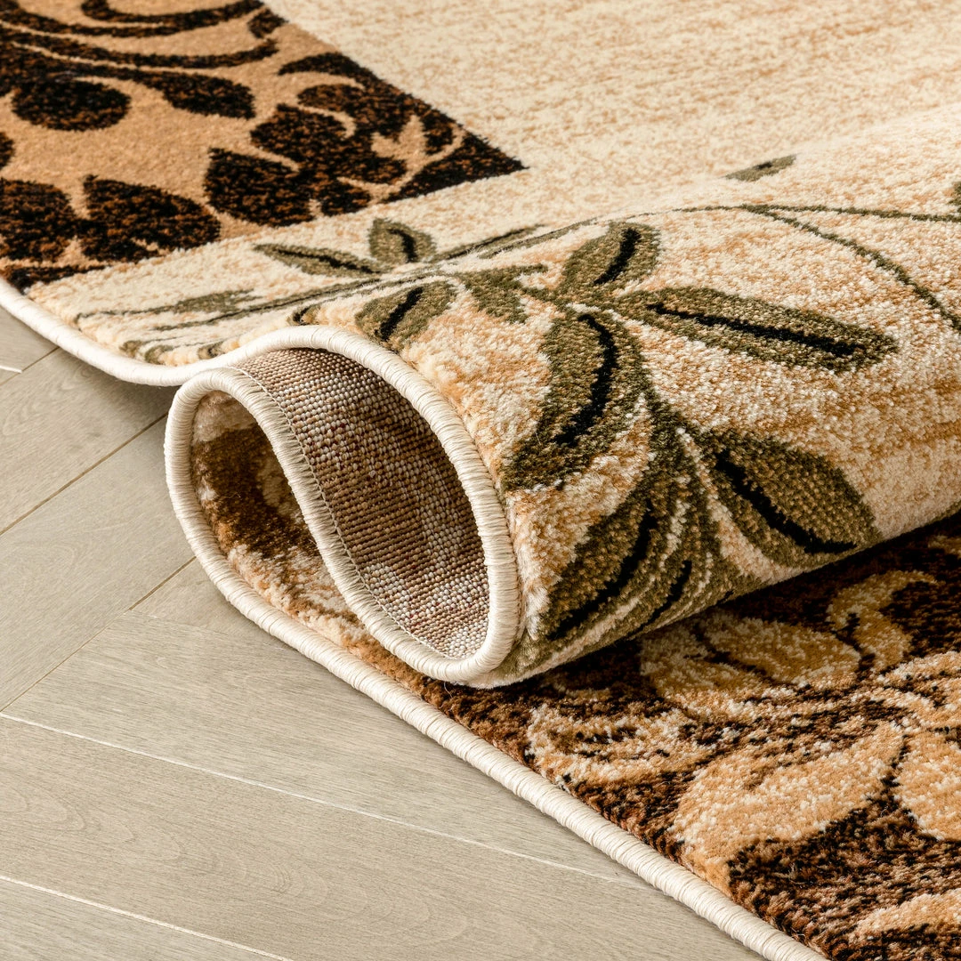 Well Woven 3'x5' Vane Willow Damask Beige Transitional Rug 5 Well Woven 3'x5' Vane Willow Damask Beige Transitional Rug