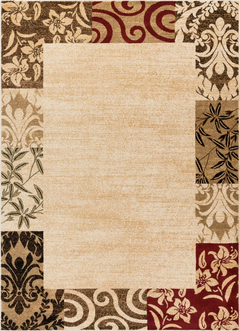 Well Woven 3'x5' Vane Willow Damask Beige Transitional Rug 2 Well Woven 3'x5' Vane Willow Damask Beige Transitional Rug