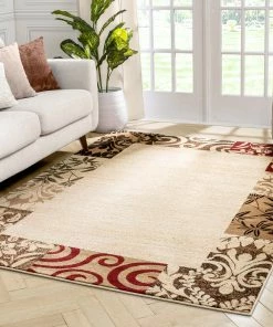 Well Woven 3'x5' Vane Willow Damask Beige Transitional Rug 17 Well Woven 3'x5' Vane Willow Damask Beige Transitional Rug