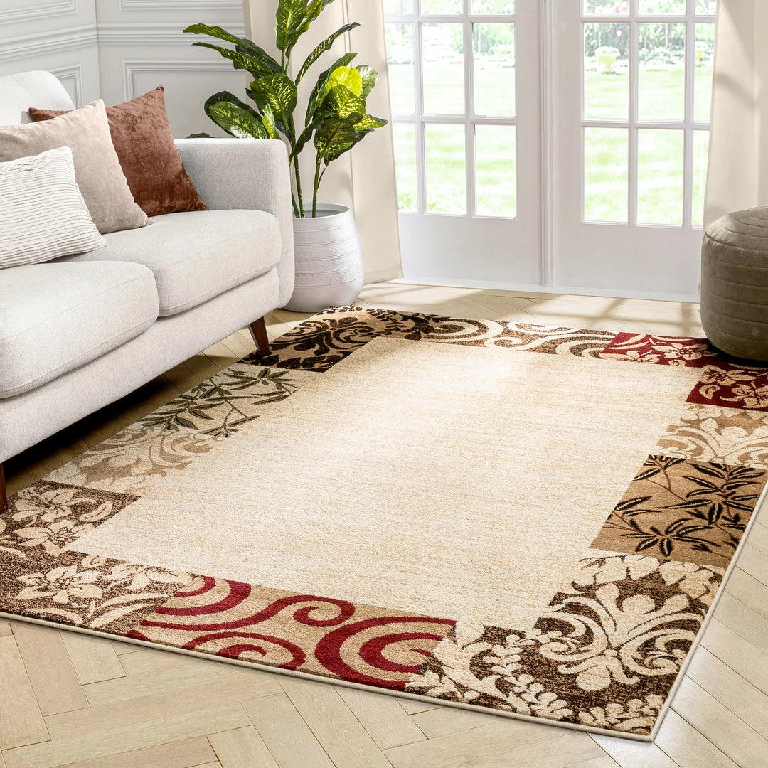Well Woven 3'x5' Vane Willow Damask Beige Transitional Rug 7 Well Woven 3'x5' Vane Willow Damask Beige Transitional Rug