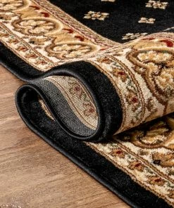 Well Woven Hudson Terrace Black Traditional Rug