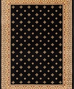 Well Woven Hudson Terrace Black Traditional Rug