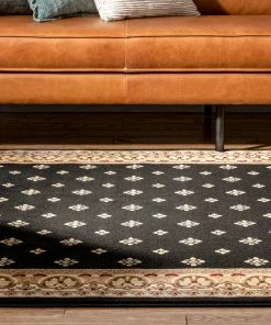 Well Woven Hudson Terrace Black Traditional Rug