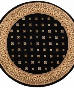 Well Woven Hudson Terrace Black Traditional Rug