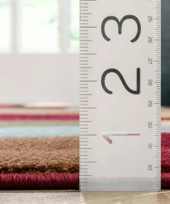 Well Woven River Red Modern Rug