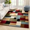 Well Woven River Red Modern Rug