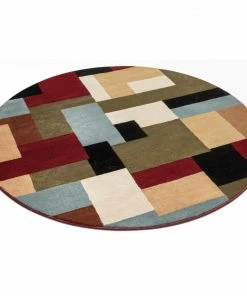Well Woven River Red Modern Rug