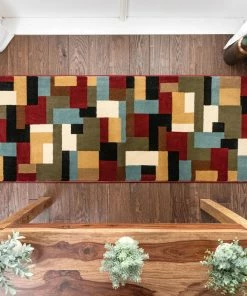 Well Woven River Custom Size Runner Modern Red 27 Inch Wide X Choose Your Length Hallway Runner Rug