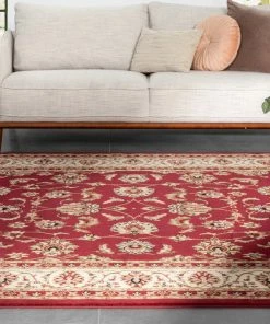 Well Woven Sarouk Red Traditional Rug 21 Well Woven Sarouk Red Traditional Rug