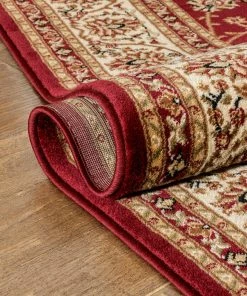 Well Woven Sarouk Red Traditional Rug 19 Well Woven Sarouk Red Traditional Rug