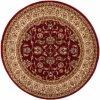 Well Woven Sarouk Red Traditional Round Rug