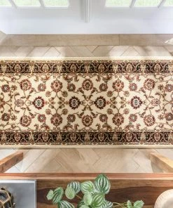 Well Woven Sarouk Ivory Traditional Rug