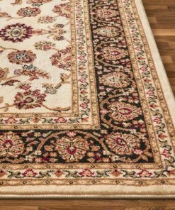 Well Woven Sarouk Ivory Traditional Rug