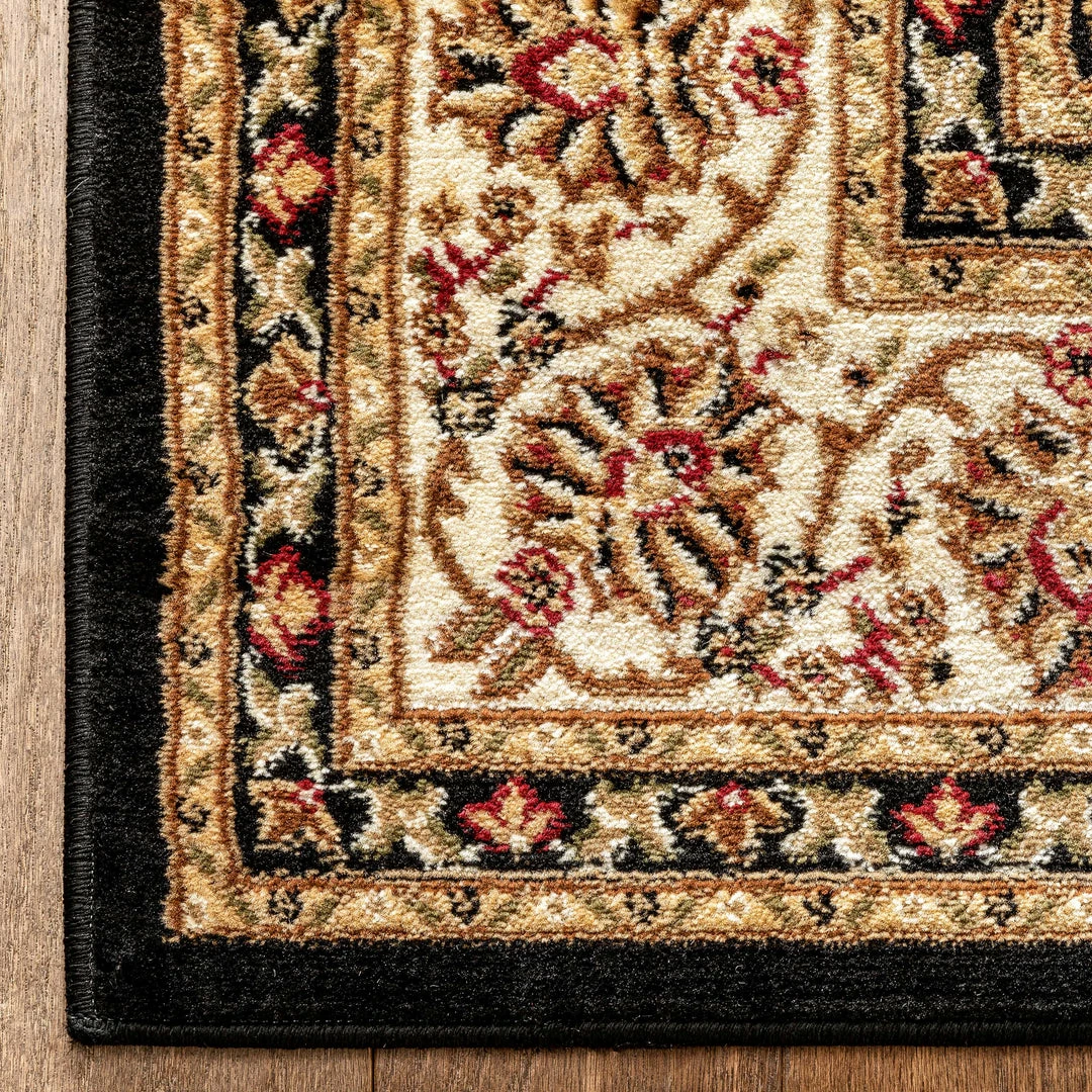 Well Woven Sarouk Black Traditional Rug 17 Well Woven Sarouk Black Traditional Rug