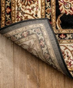 Well Woven Sarouk Black Traditional Rug 20 Well Woven Sarouk Black Traditional Rug