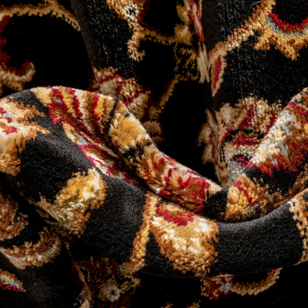 Well Woven Sarouk Black Traditional Rug 3 Well Woven Sarouk Black Traditional Rug