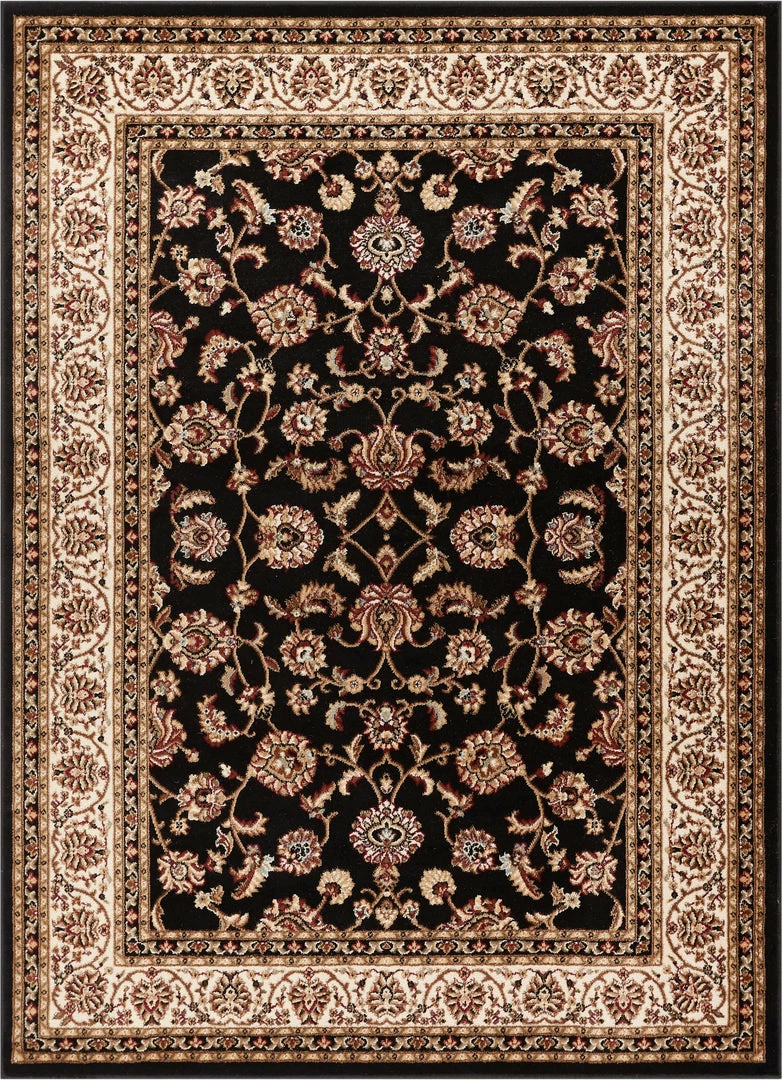 Well Woven Sarouk Black Traditional Rug 2 Well Woven Sarouk Black Traditional Rug