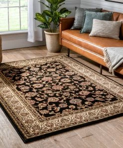 Well Woven Sarouk Black Traditional Rug 26 Well Woven Sarouk Black Traditional Rug