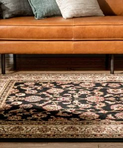 Well Woven Sarouk Black Traditional Rug 27 Well Woven Sarouk Black Traditional Rug