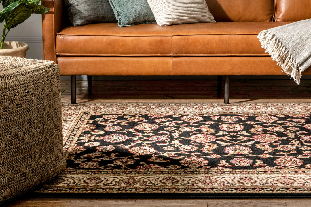 Well Woven Sarouk Black Traditional Rug 11 Well Woven Sarouk Black Traditional Rug