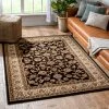 Well Woven Sarouk Black Traditional Rug