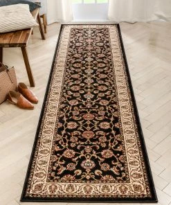 Well Woven Sarouk Black Traditional Rug 29 Well Woven Sarouk Black Traditional Rug