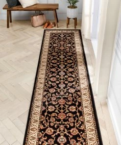 Well Woven Sarouk Black Traditional Rug 31 Well Woven Sarouk Black Traditional Rug