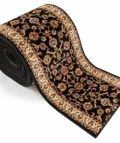 Well Woven Sarouk Custom Size Runner Traditional Black 27 Inch Wide X Choose Your Length Hallway Runner Rug