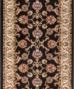 Well Woven Sarouk Traditional Black 31" Square Area Rug