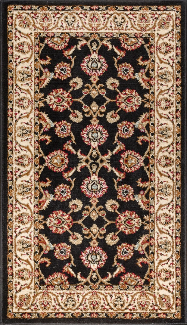 Well Woven Sarouk Traditional Black 31" Square Area Rug 1 Well Woven Sarouk Traditional Black 31" Square Area Rug