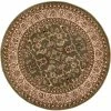 Well Woven Sarouk Green Traditional Round Rug