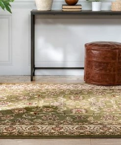 Well Woven Sarouk Green Traditional Rug