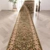 Well Woven Sarouk Custom Size Runner Traditional Green 27 Inch Wide X Choose Your Length Hallway Runner Rug