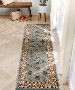 Well Woven Sarouk Light Blue Traditional Rug 20 Well Woven Sarouk Light Blue Traditional Rug