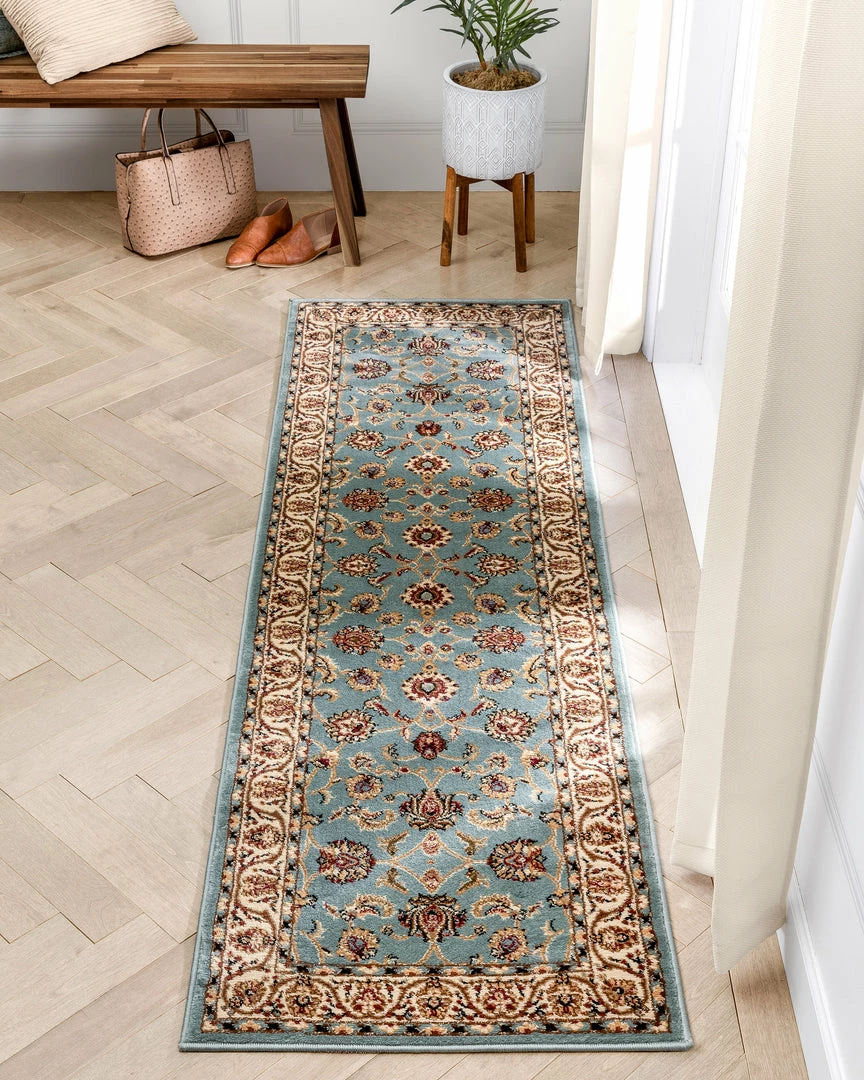 Well Woven Sarouk Light Blue Traditional Rug 7 Well Woven Sarouk Light Blue Traditional Rug