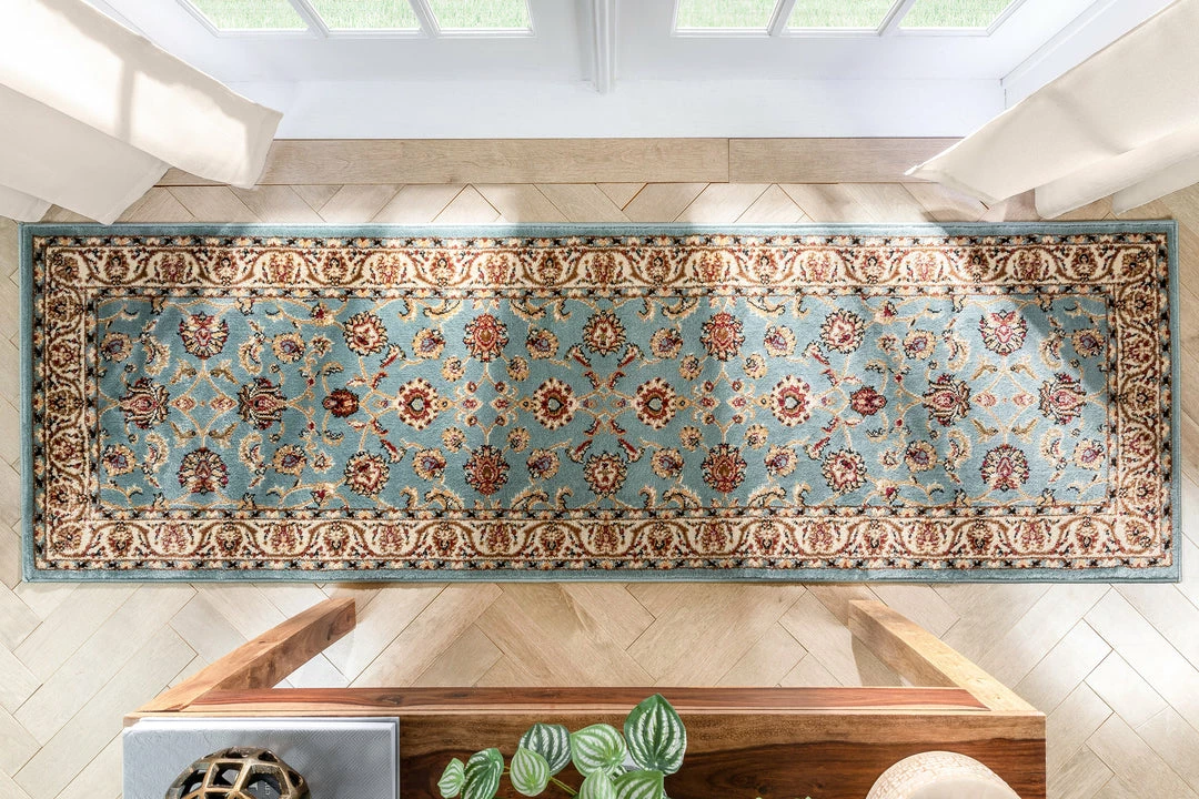 Well Woven Sarouk Light Blue Traditional Rug 6 Well Woven Sarouk Light Blue Traditional Rug