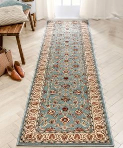 Well Woven Sarouk Light Blue Traditional Rug 25 Well Woven Sarouk Light Blue Traditional Rug