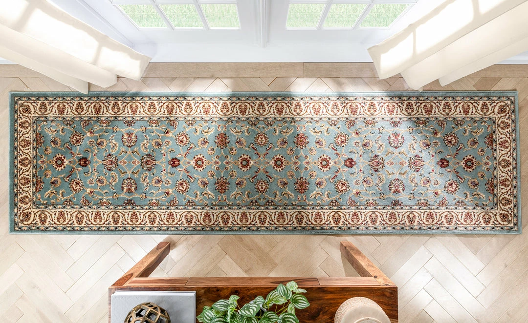 Well Woven Sarouk Light Blue Traditional Rug 13 Well Woven Sarouk Light Blue Traditional Rug