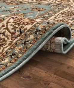 Well Woven Sarouk Light Blue Traditional Rug 24 Well Woven Sarouk Light Blue Traditional Rug