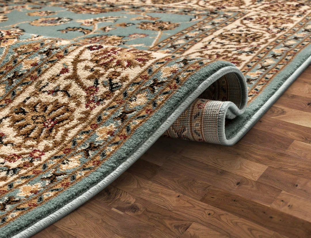 Well Woven Sarouk Light Blue Traditional Rug 11 Well Woven Sarouk Light Blue Traditional Rug