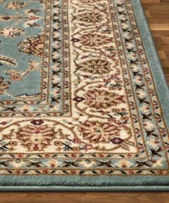 Well Woven Sarouk Light Blue Traditional Rug 22 Well Woven Sarouk Light Blue Traditional Rug