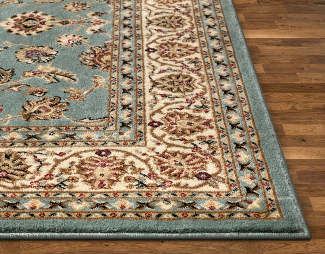 Well Woven Sarouk Light Blue Traditional Rug 9 Well Woven Sarouk Light Blue Traditional Rug