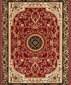 Well Woven Casbah Traditional Oriental Medallion Persian Red Rug