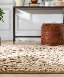 Well Woven Casbah Traditional Oriental Medallion Persian Cream Rug