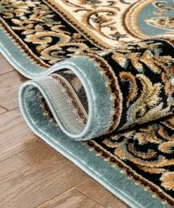 Well Woven Casbah Traditional Oriental Medallion Persian Blue Rug Oriental & Persian