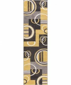 Well Woven Galaxy Waves Gold Modern Rug 6'x9' 19 Well Woven Galaxy Waves Gold Modern Rug 6'x9'