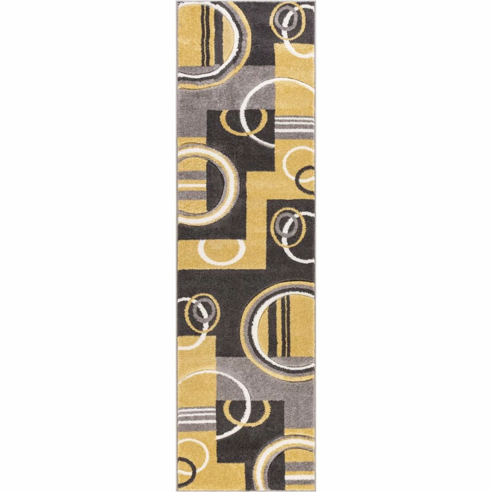 Well Woven Galaxy Waves Gold Modern Rug 6'x9' 10 Well Woven Galaxy Waves Gold Modern Rug 6'x9'